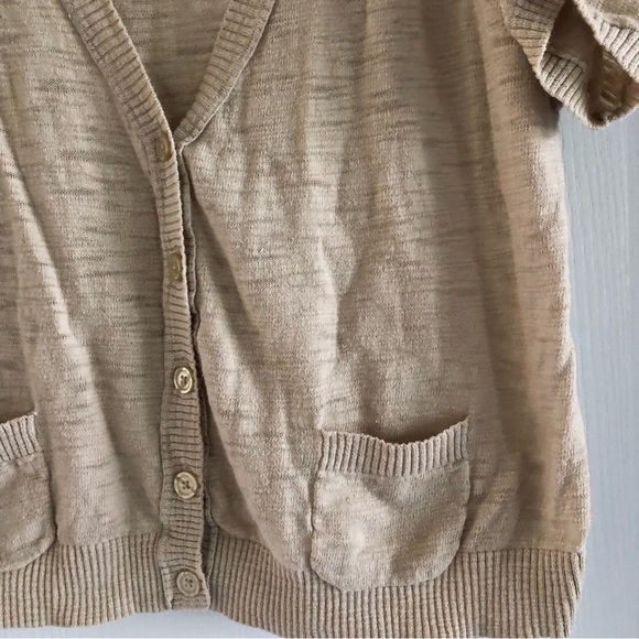 Mossimo Short Sleeve Beige Cardigan Size XXL - Picture 6 of 6